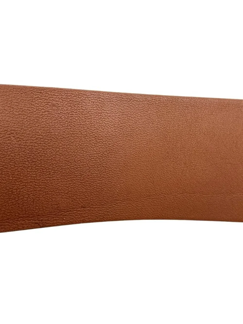 Talbots Italian Genuine Leather Belt Silver Buckle Womens Large Brown